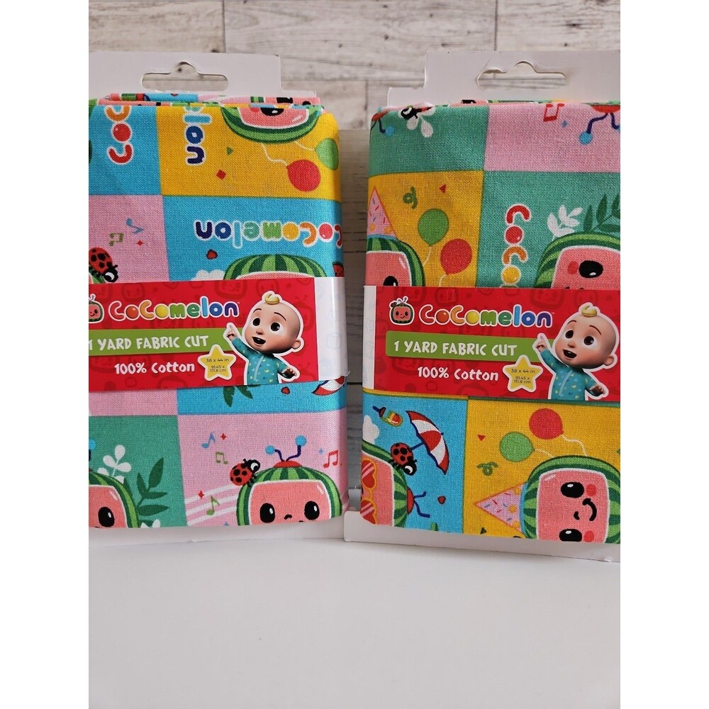 Cocomelon 1 Yard Fabric Cut 2pk 100% Cotton